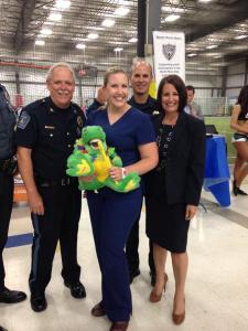 Dr. Lapps and Bethany at the Police Athletic League Community Event