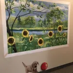 {PRACTICE_NAME} Harleysville office hallway with colorful artwork