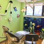 {PRACTICE_NAME} Lansdale office Hygiene Bay with aquatic and fish decorations