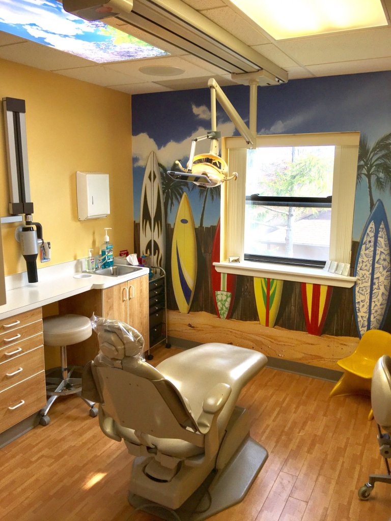 Lansdale office Surf Board Decorated Room